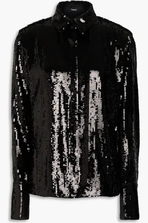 THEORY Sequined satin blouse - - S
