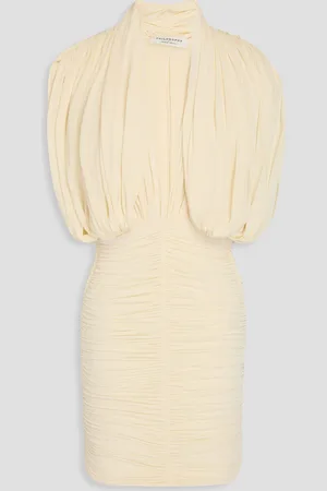 Serafini Ruched stretch-jersey mini dress - White - IT 42