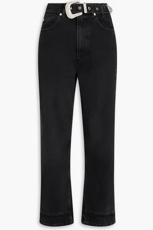 Sandro Belted high-rise straight-leg jeans - - FR 42