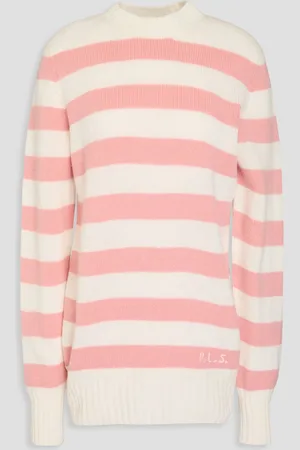 Serafini Striped wool and cashmere-blend sweater - White - IT 42