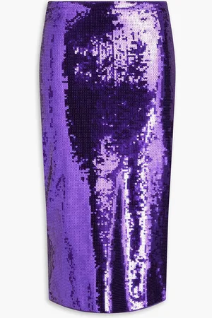 Sandro Sequin-embellished knitted pencil skirt - - FR 40