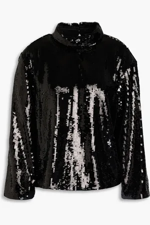 THEORY Sequined satin blouse - - M