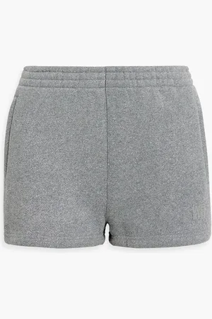 Alexander Wang Glittered cotton-blend fleece shorts - - XXS