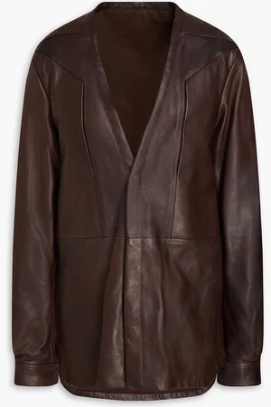 Rick Owens Leather jacket - Brown - IT 40