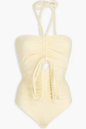 Proenza Schouler Ruched cutout stretch-jersey bodysuit - Yellow - XS