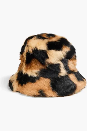 Stand Studio Wera leopard-print faux fur bucket hat - - S