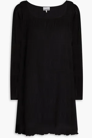 Ganni Plissé-georgette mini dress - - DE 38