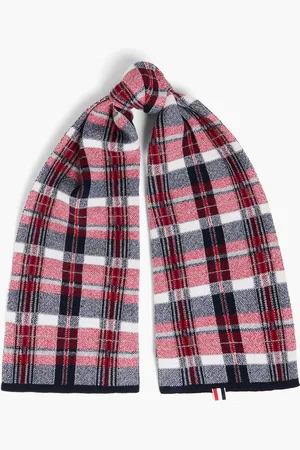 Thom Browne Checked cashmere scarf - Blue - OneSize