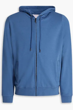 DEREK ROSE French cotton and modal-blend terry zip-up hoodie - - M