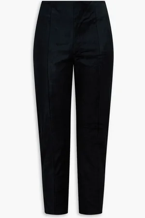 VERONICA BEARD Honolulu cropped cotton-blend velvet slim-leg pants - - US 2