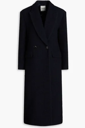 Sandro Bouclé-tweed coat - Blue - FR 42