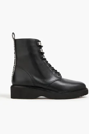 Michael Kors Haskell leather combat boots - - US 6