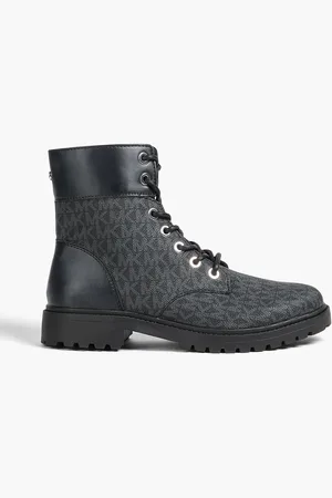 Michael Kors Alistair printed faux pebbled-leather ankle boots - - US 6