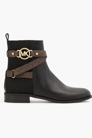 Michael Kors Rory stretch-knit and leather combat boots - - US 7
