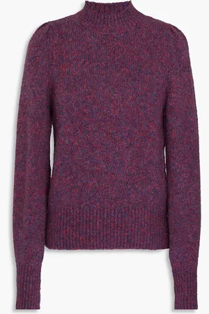 VERONICA BEARD Komal mélange knitted turtleneck sweater - Purple - M