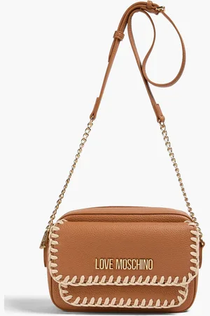 Moschino Faux textured-leather cross-body bag - Brown - OneSize