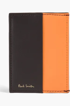 Paul Smith Color-block leather cardholder - Brown - OneSize