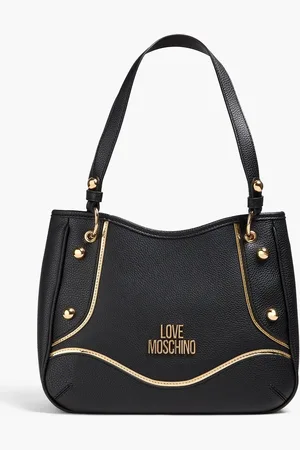Moschino Studded pebbled-leather shoulder bag - - OneSize