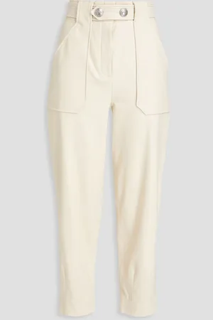 VERONICA BEARD Atala cropped tapered pants - White - US 8
