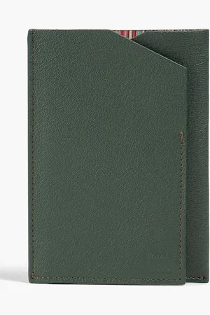 Paul Smith Pebbled-leather passport cover - Green - OneSize