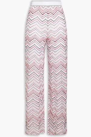 Missoni Sequined metallic crochet-knit wide-leg pants - Pink - IT 44