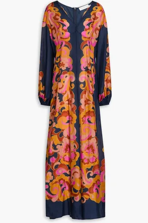 ZIMMERMANN Printed silk-habotai maxi dress - Blue - 2