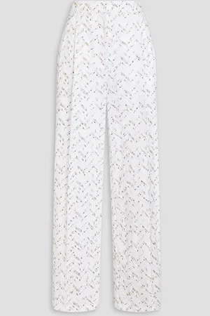 Missoni Broderie anglaise cotton wide-leg pants - - IT 40