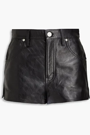 Frame Pebbled-leather shorts - - 27