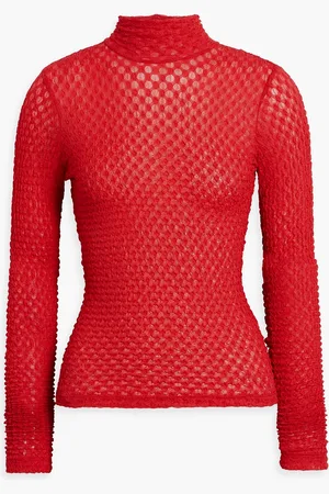Frame Stretch-lace turtleneck top - - XS