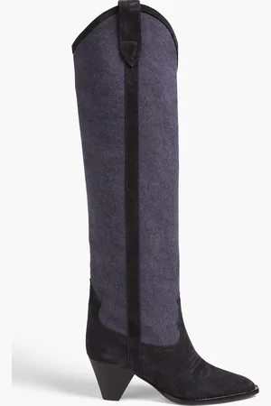 Isabel Marant Suede and canvas boots - Blue - EU 36