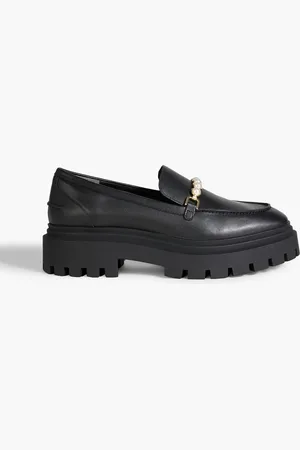 Stuart Weitzman Perla embellished patent-leather platform loafers - - EU 38.5