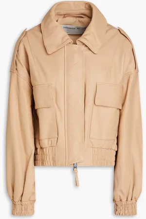 SHOREDITCH SKI CLUB Rhian leather bomber jacket - Neutral - L