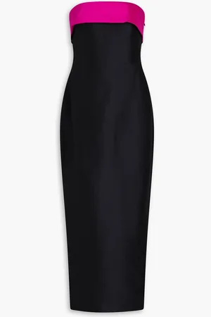 Badgley Mischka Strapless bow-detailed mikado maxi dress - - US 10