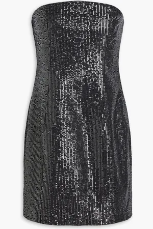 ROTATE Strapless sequined cotton-twill mini dress - - DE 38
