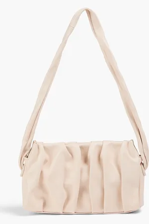Elleme Vague pleated leather shoulder bag - Pink - OneSize
