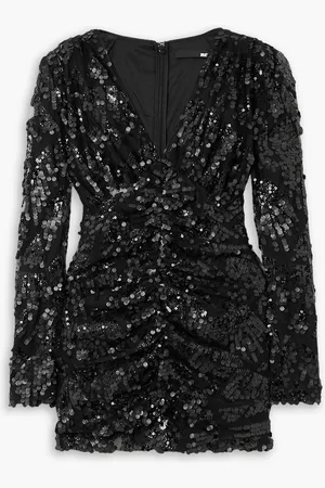 ROTATE Sue sequin-trimmed chiffon mini dress - - DE 36