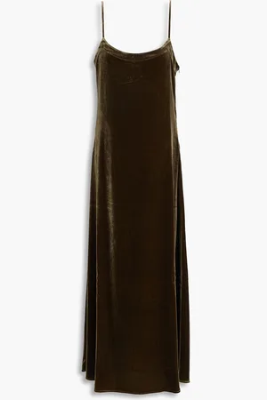 LE KASHA Sanvio velvet maxi dress - Green - M