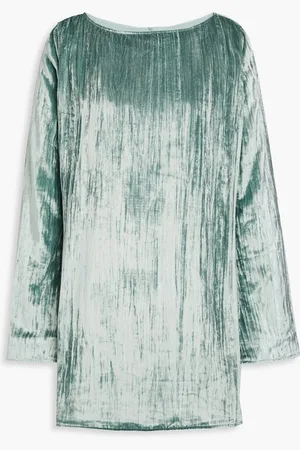 Loulou Studio Crushed velvet mini dress - Green - L