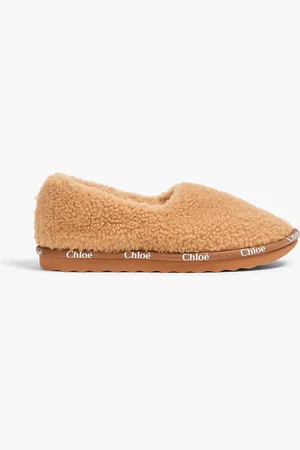 Chloé Woody shearling slippers - Brown - EU 37