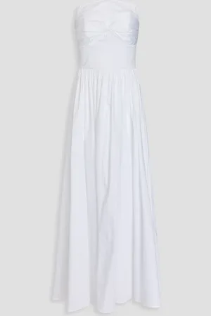 TOVE Strapless twisted cotton-blend sateen maxi dress - - FR 42