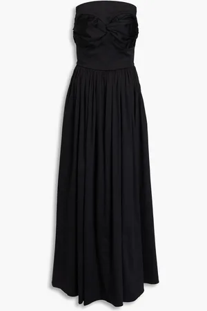 TOVE Twist-front cotton-blend sateen midi dress - - FR 36