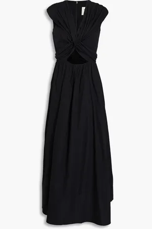 TOVE Carine cutout cotton-poplin midi dress - - FR 36