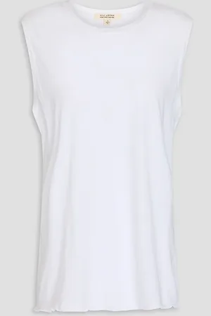 NILI LOTAN Supima® cotton-jersey top - - L