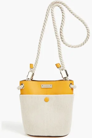 Chloé Key twill and leather bucket bag - Yellow - OneSize
