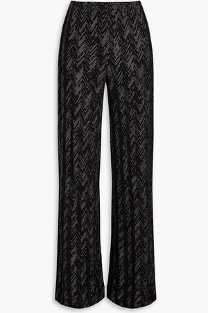 Missoni Crochet-knit wool-blend wide-leg pants - - IT 42