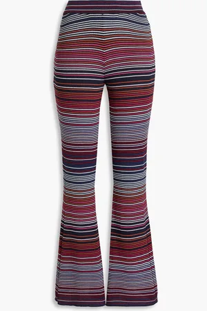 Missoni Striped cotton-blend flared pants - Blue - IT 36