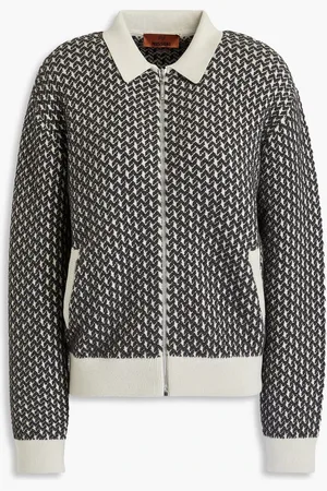 Missoni Jacquard-knit cotton-blend cardigan - Gray - IT 36