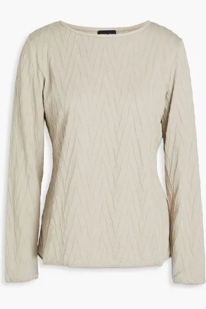 Giorgio Armani Cloqué top - Neutral - IT 46