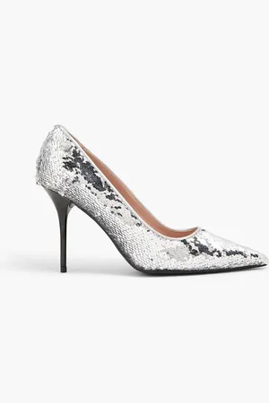 Moschino Sequined tulle pumps - Metallic - EU 38