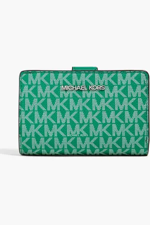 Michael Kors Jet Set logo-print faux textured-leather wallet - - OneSize